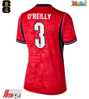 Inglaterra Nico O'Reilly #3 Segunda Equipación Mujer Mundial 2026 Manga Corta
